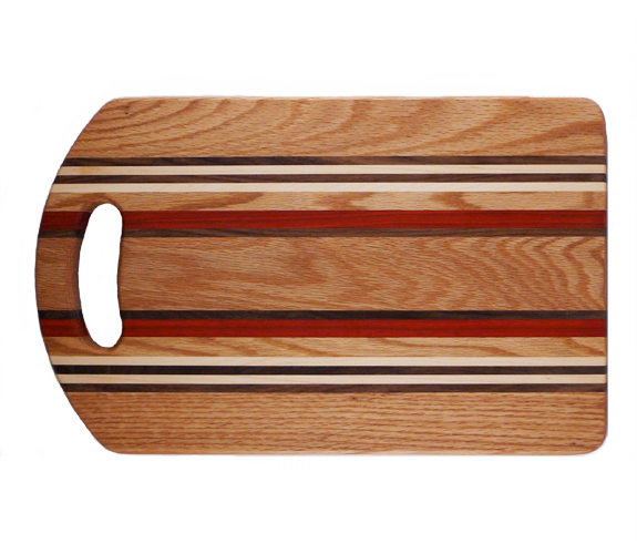 Bread Board 10" x 16" Oak, Maple, Walnut Padouk